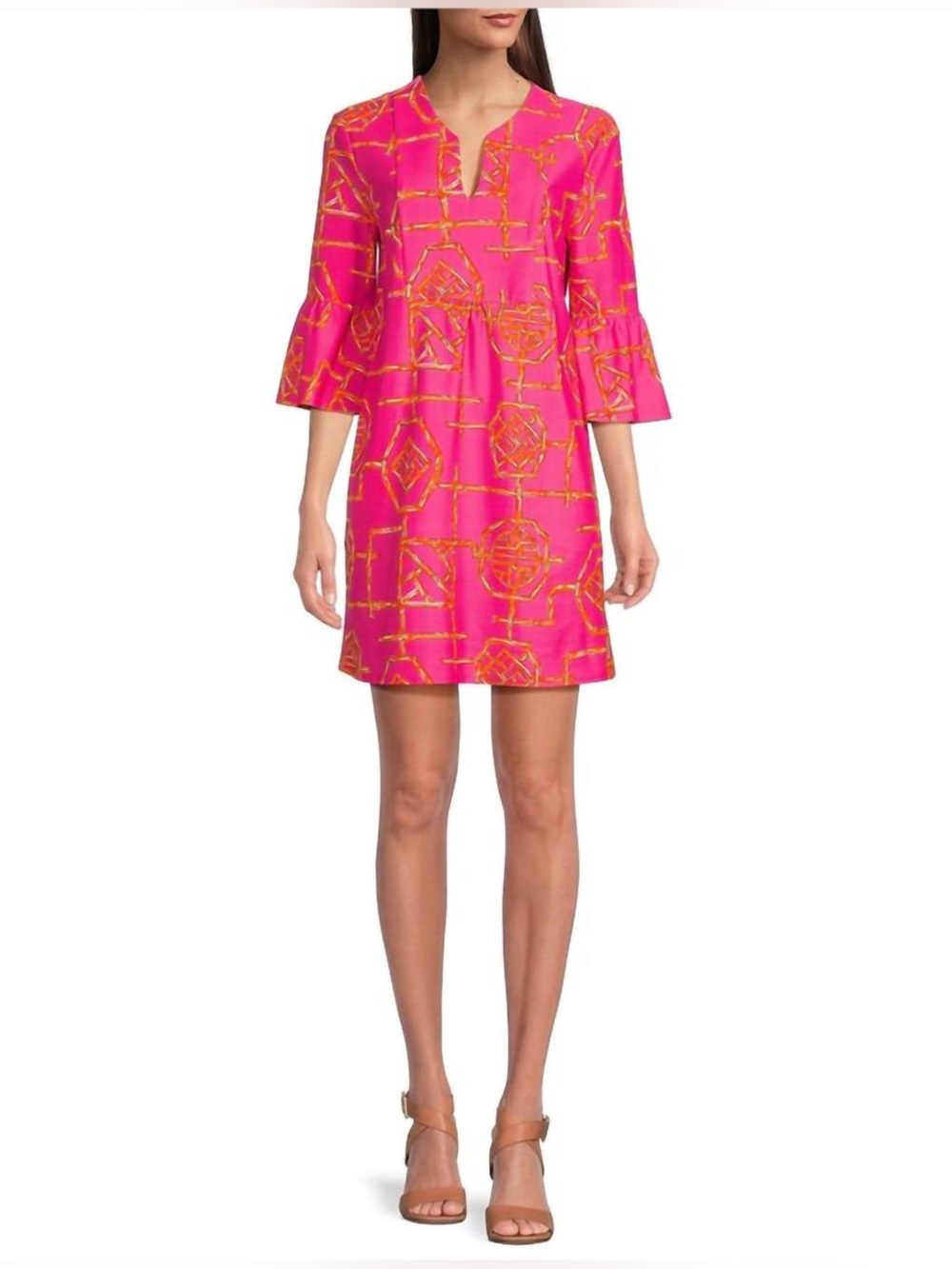 Kerry Dress In Bamboo Lattice
